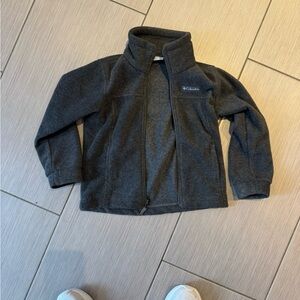 Columbia Dark Gray Full‑Zip Fleece Jacket - CHILD XXS